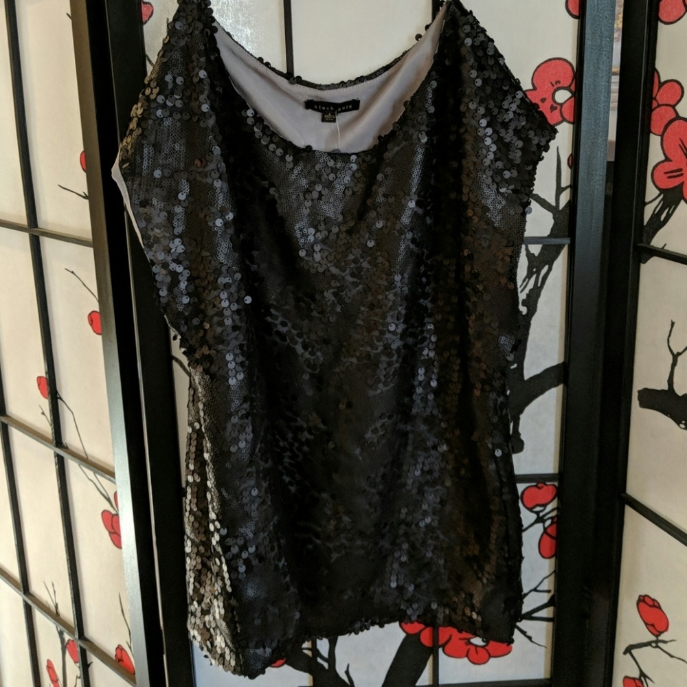 NYE🎉 Black sequin top by Black Gold
